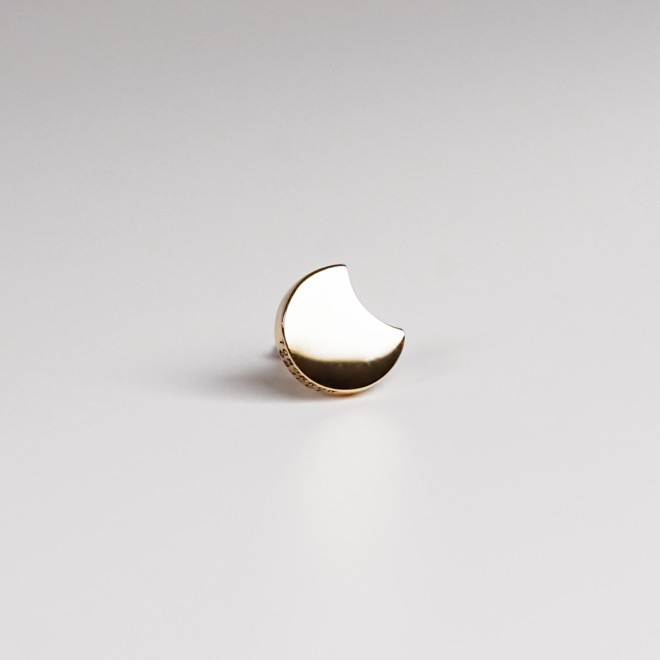 lunaire earring ; crescent moon 01